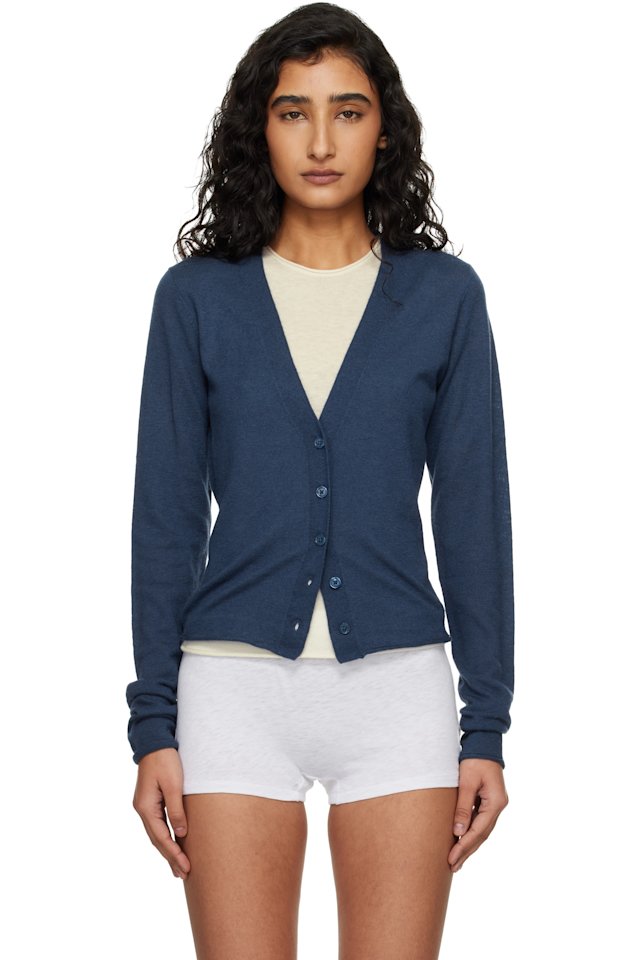 SKIMS — Navy Featherweight Cashmere Cardigan