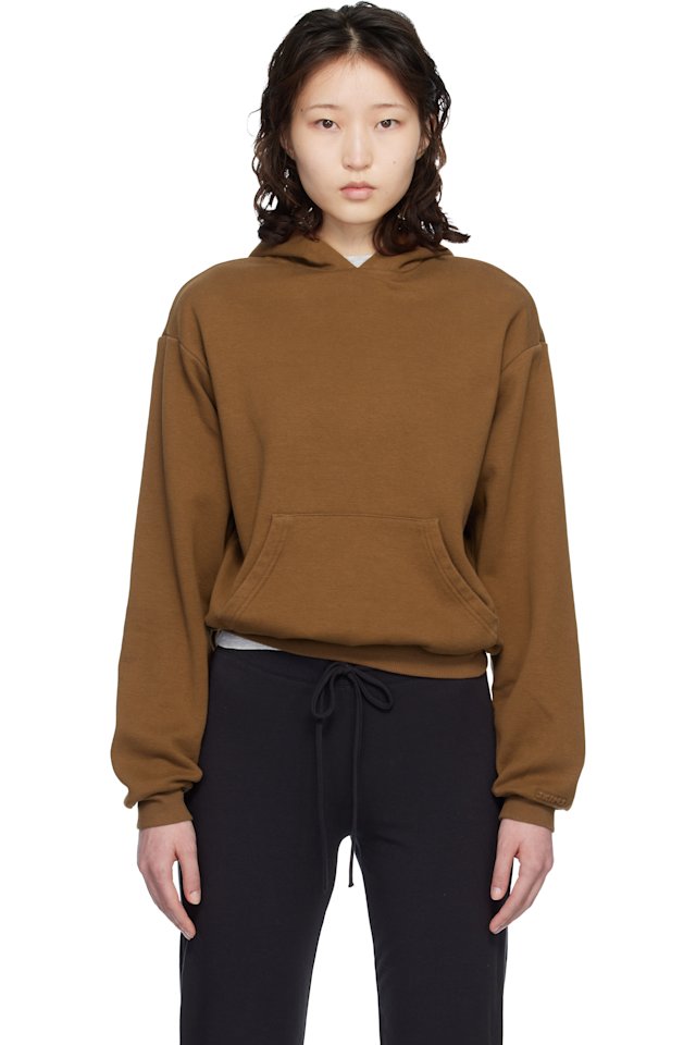 SKIMS — Brown Cotton Fleece Classic Hoodie