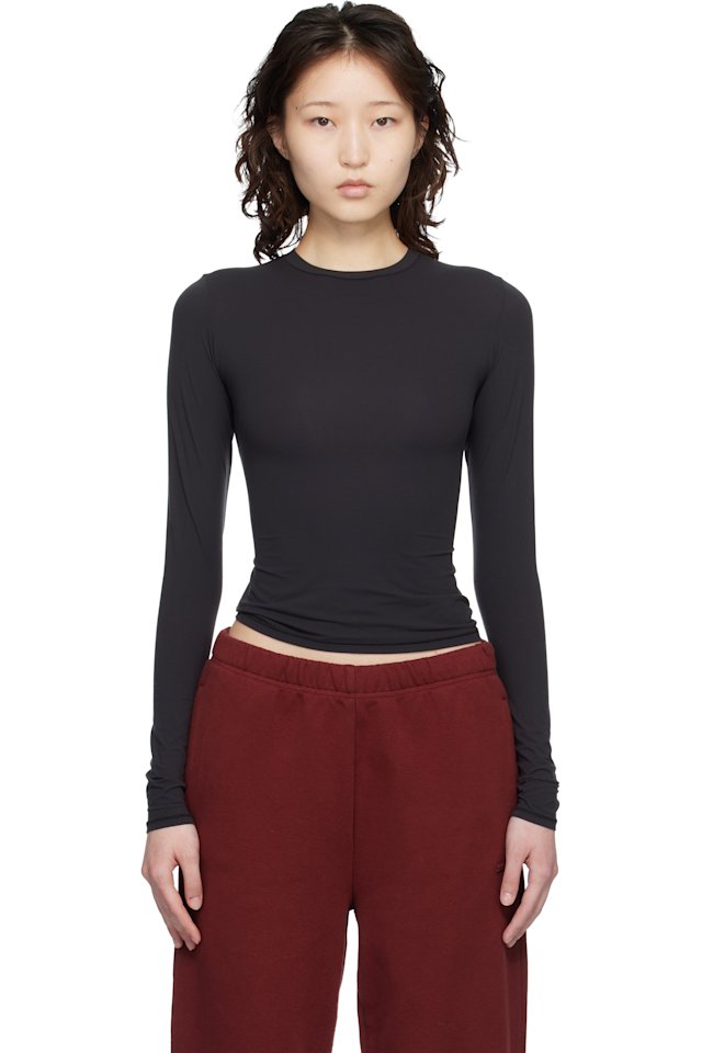 SKIMS — Black Fits Everybody Long Sleeve T-shirt