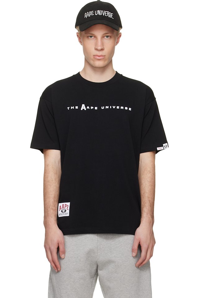 AAPE by A Bathing Ape — Black 'AAPEUNVS' T-shirt