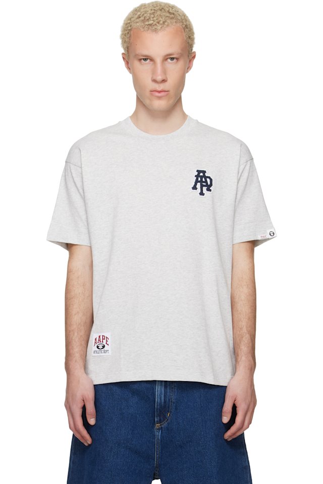AAPE by A Bathing Ape — Gray Logo Patch T-shirt