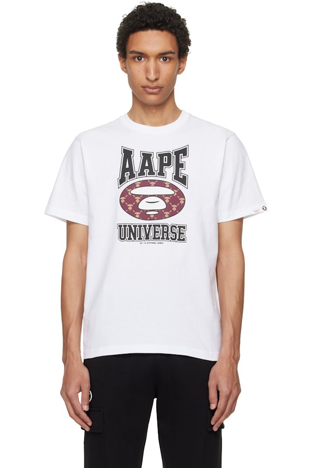 AAPE by A Bathing Ape — White Basic T-shirt
