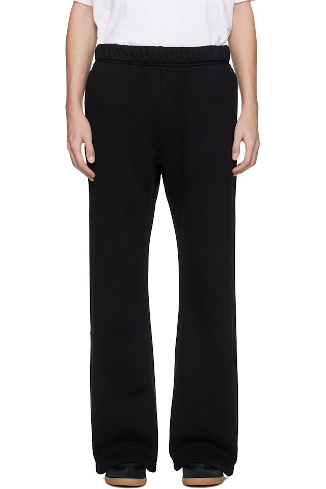 Les Tien — Black Heavyweight Bell Bottom Sweatpants