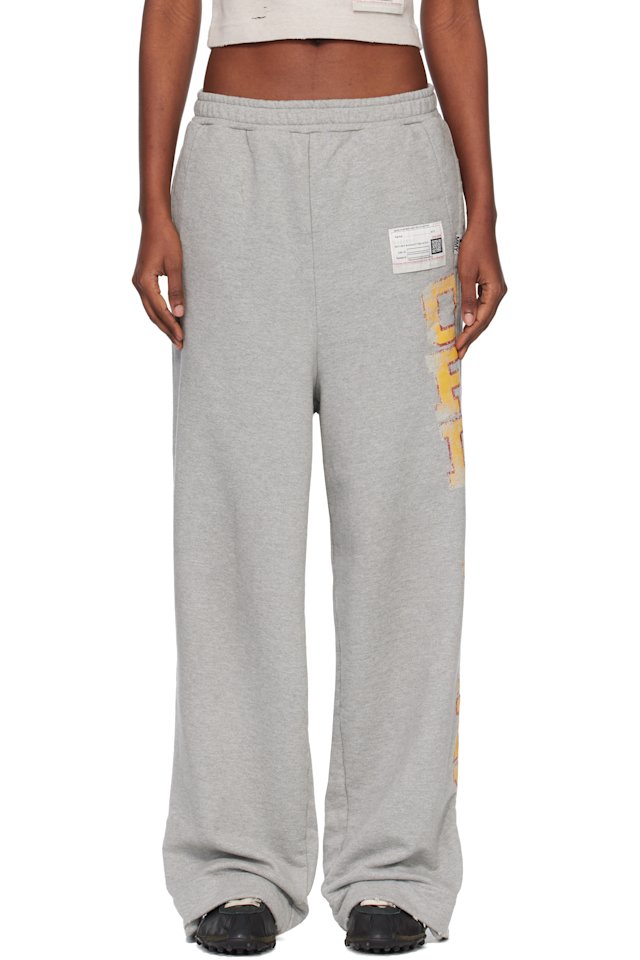 Maison MIHARA YASUHIRO — Gray College Print Sweatpants