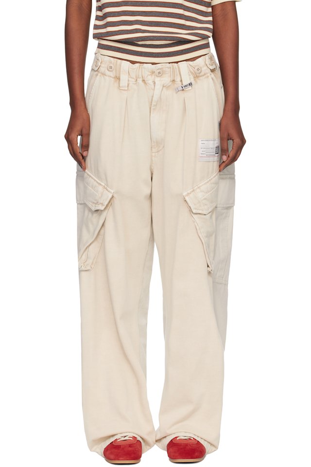 Maison MIHARA YASUHIRO — Off-White Front Back Combined Cargo Pants
