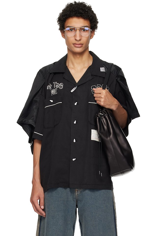 Maison MIHARA YASUHIRO — Black W Sleeve Bowling Shirt