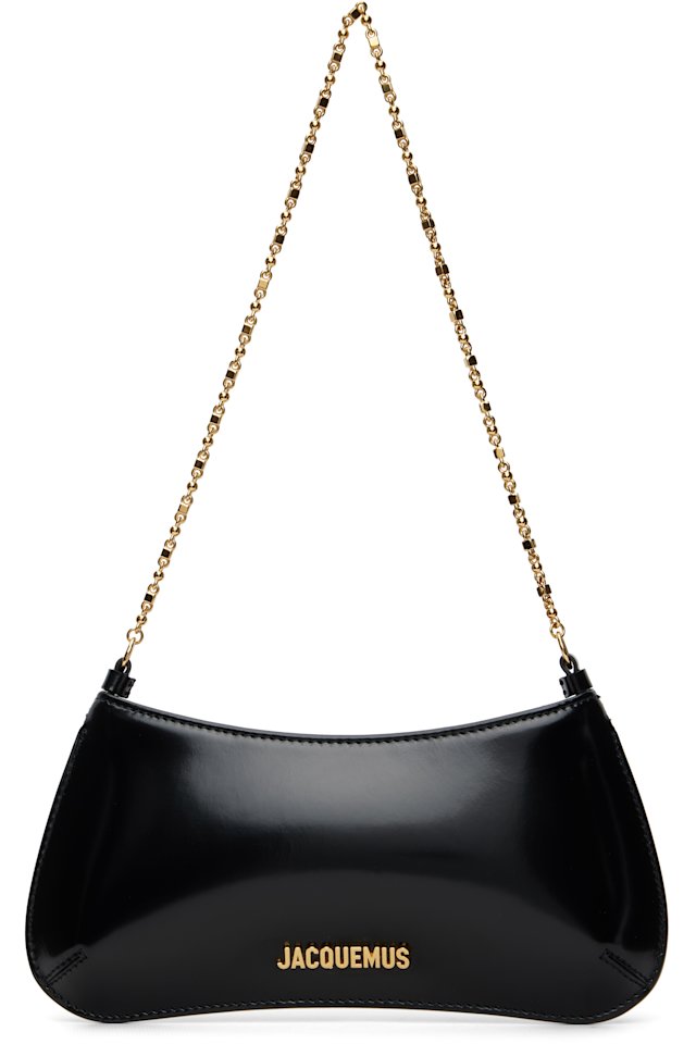 JACQUEMUS — Black Winter Retreat 'The small Bisou Chaîne' Bag
