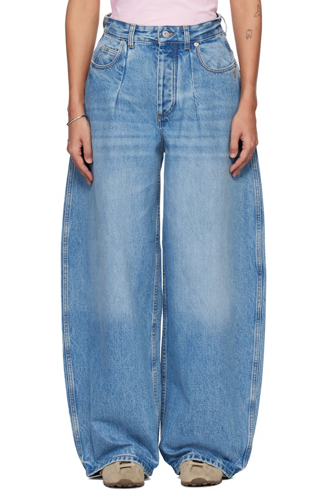 JACQUEMUS — Blue 'The Ovalo de-Nîmes denim' Jeans