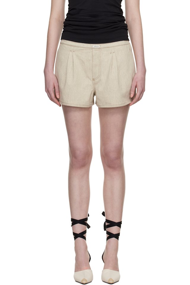 JACQUEMUS — Beige 'The Amelo de-Nîmes' Denim Shorts
