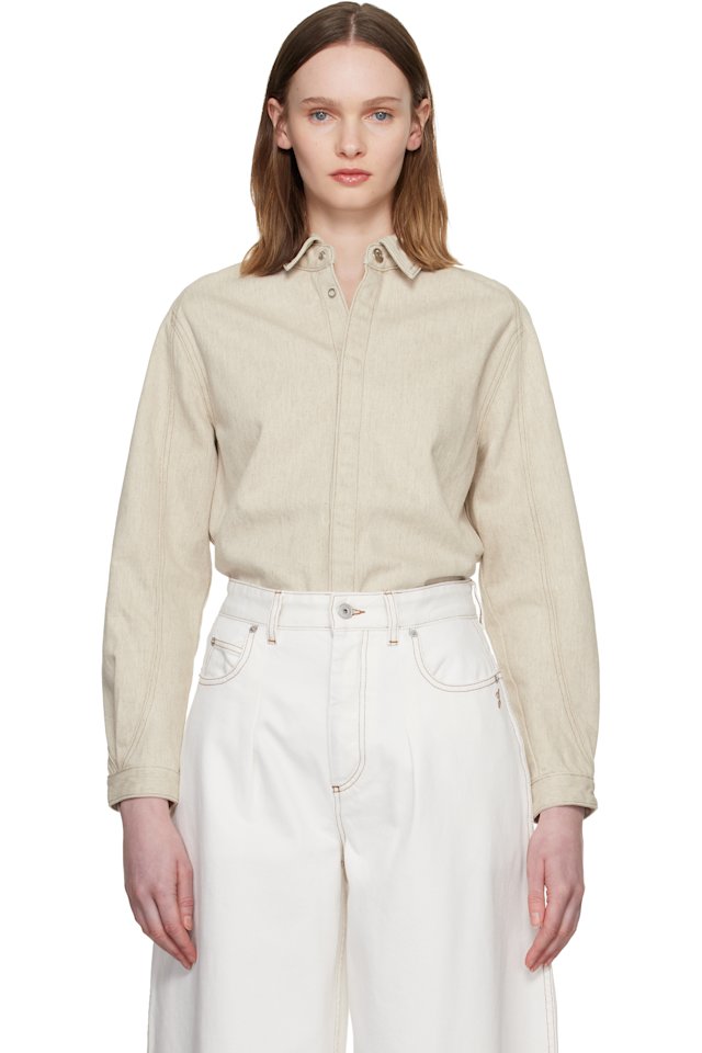 JACQUEMUS — Beige 'The Amelo de-Nîmes' Denim Shirt