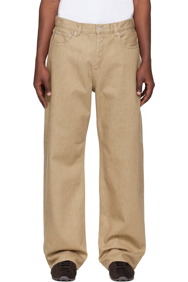 JACQUEMUS — Beige 'The straight de-Nîmes' Jeans