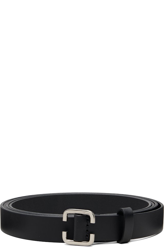 YOHJI YAMAMOTO — Black Soft Oil Leather Long Belt