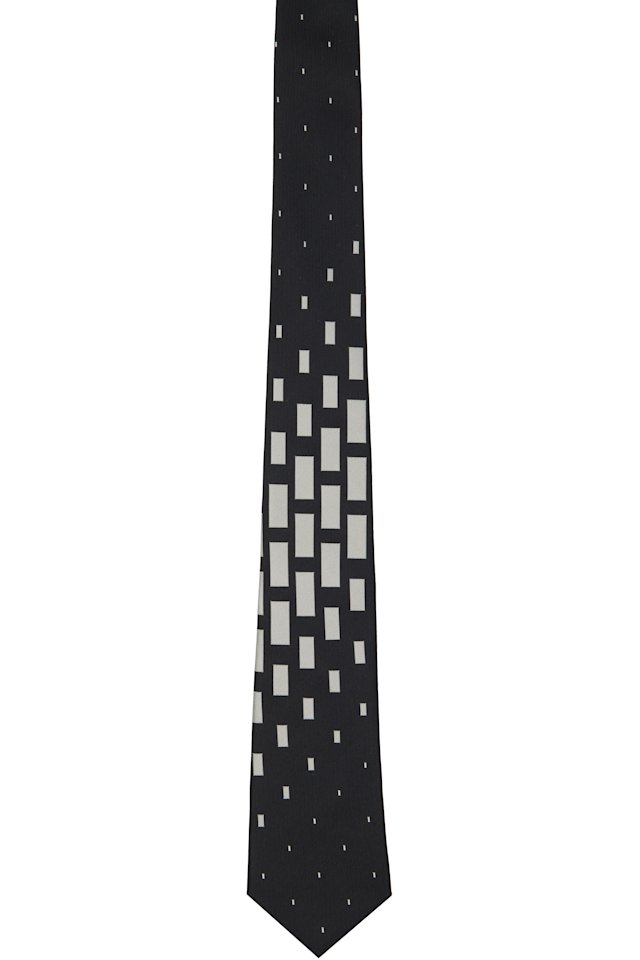 YOHJI YAMAMOTO — Black Square Pattern JQ Derby Tie