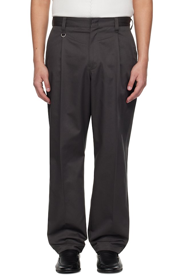 YOHJI YAMAMOTO — Gray Neighborhood Edition Tuck Work Trousers