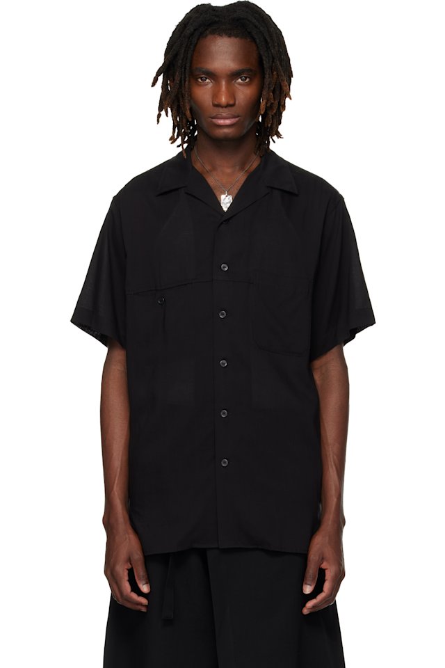 YOHJI YAMAMOTO — Black Panel B Shirt
