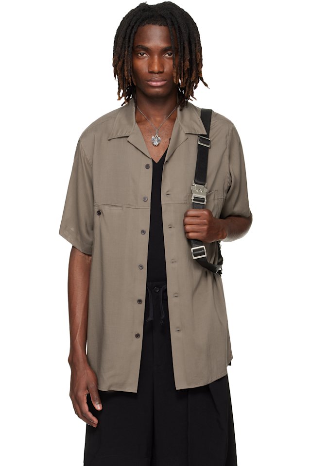 YOHJI YAMAMOTO — Taupe Panel B Shirt