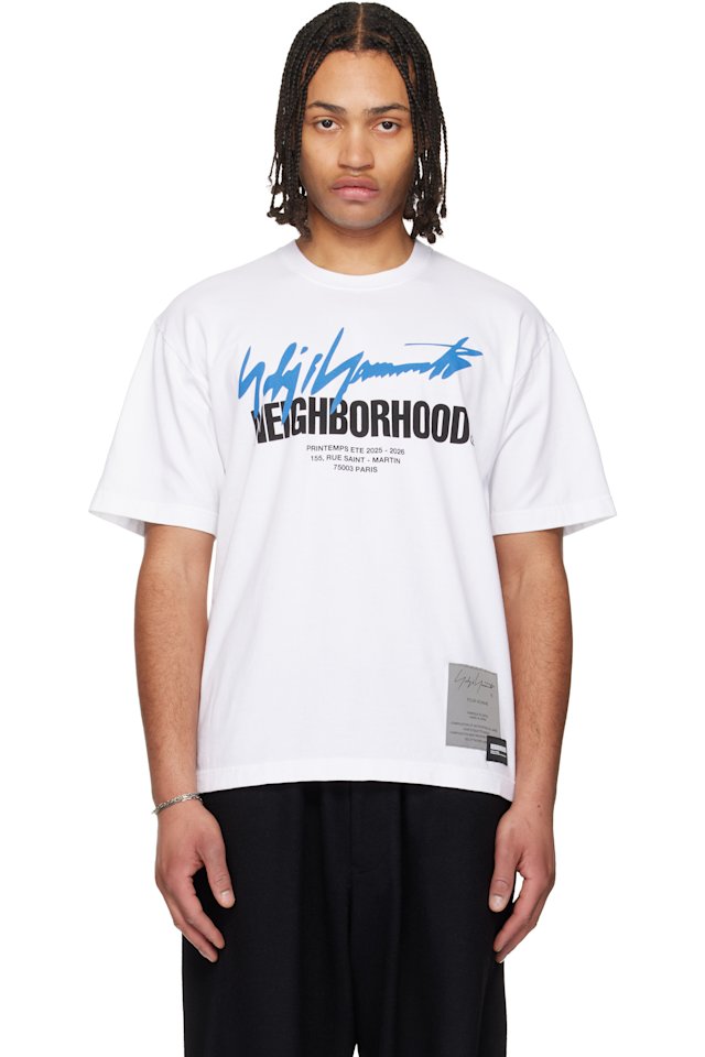 YOHJI YAMAMOTO — White Neighborhood Edition SS-2 T-shirt