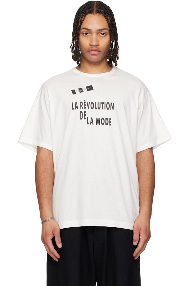 YOHJI YAMAMOTO — Off-White 30/- Combed Plain Stitch Short Sleeve T-shirt
