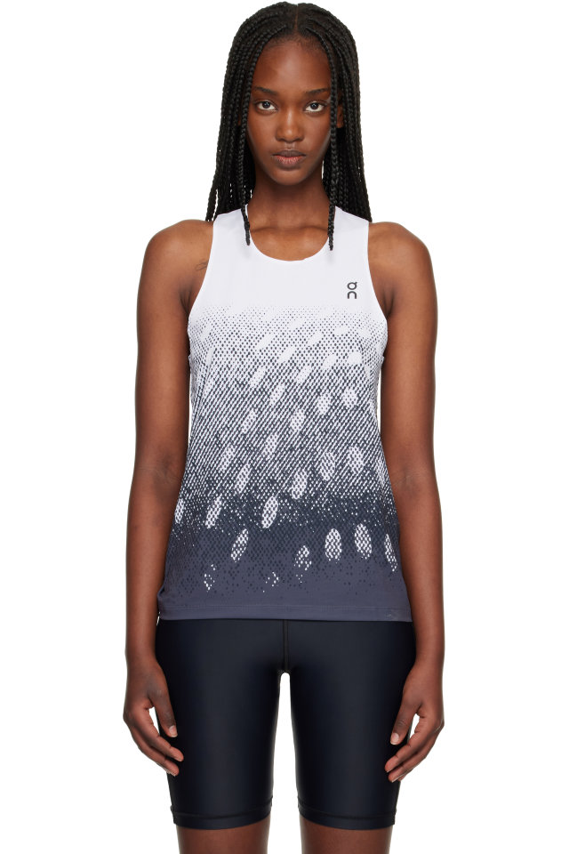 On — White & Gray Zero Singlet Running Top