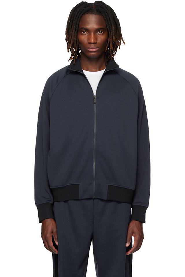 On — Navy Courtside Full-Zip Sweatshirt