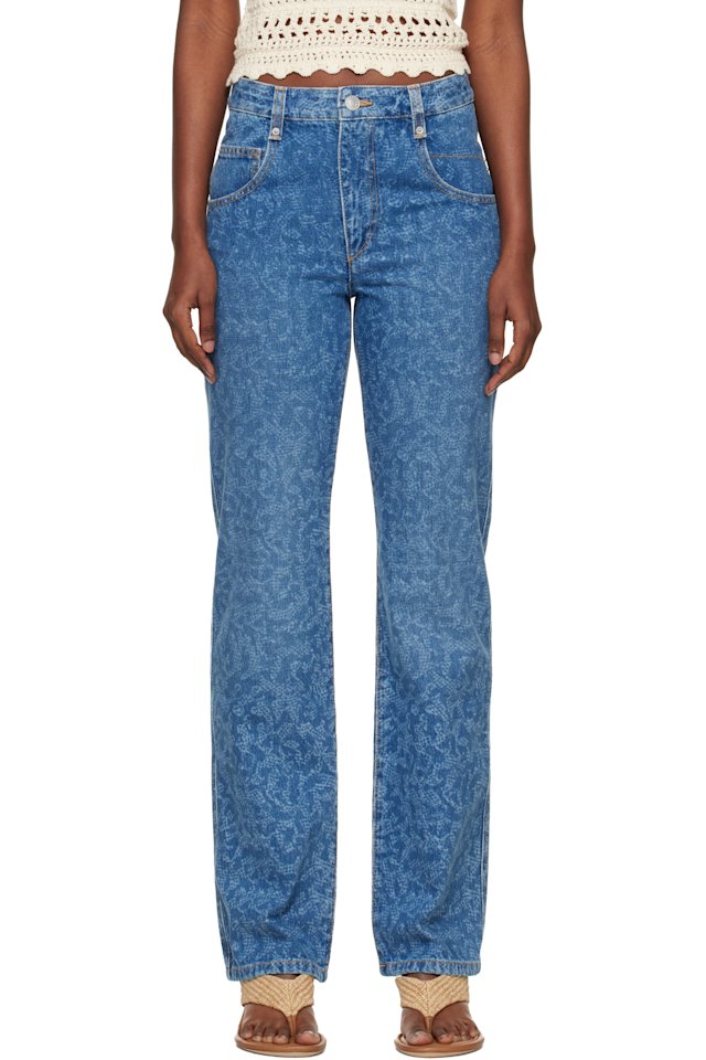Isabel Marant Etoile — Blue Straight Brinsa Summer Laser Jeans