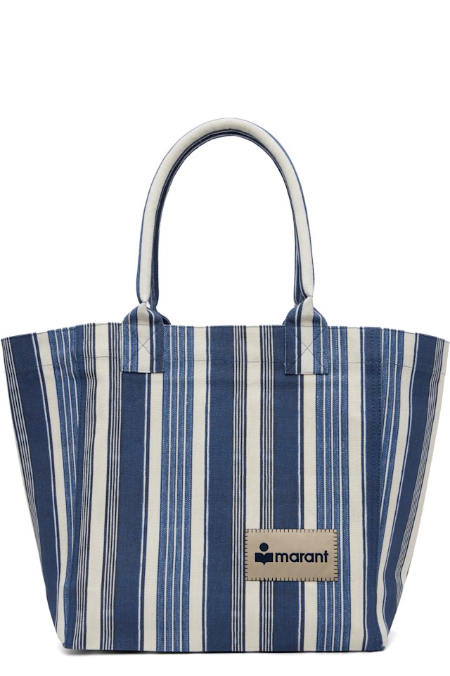 Isabel Marant — Navy & White Small Yenky Tote