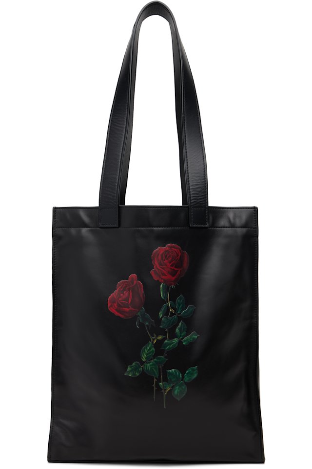 Ernest W. Baker — Black Rose Print Tote