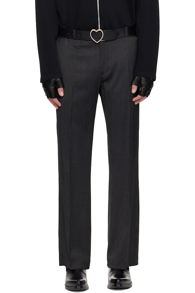 Ernest W. Baker — Black Loose Fit Flare Trousers