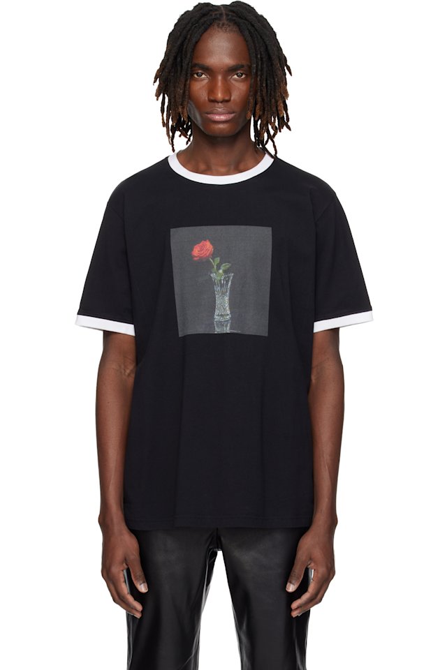 Ernest W. Baker — Black Rose Print T-shirt