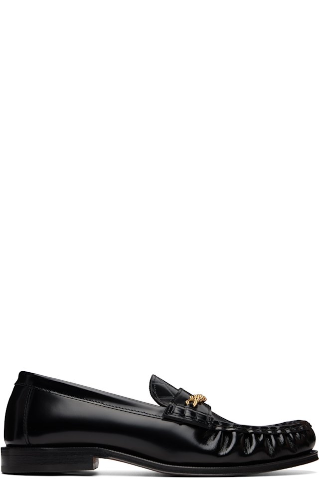 Ernest W. Baker — Black Gold Chain Loafers
