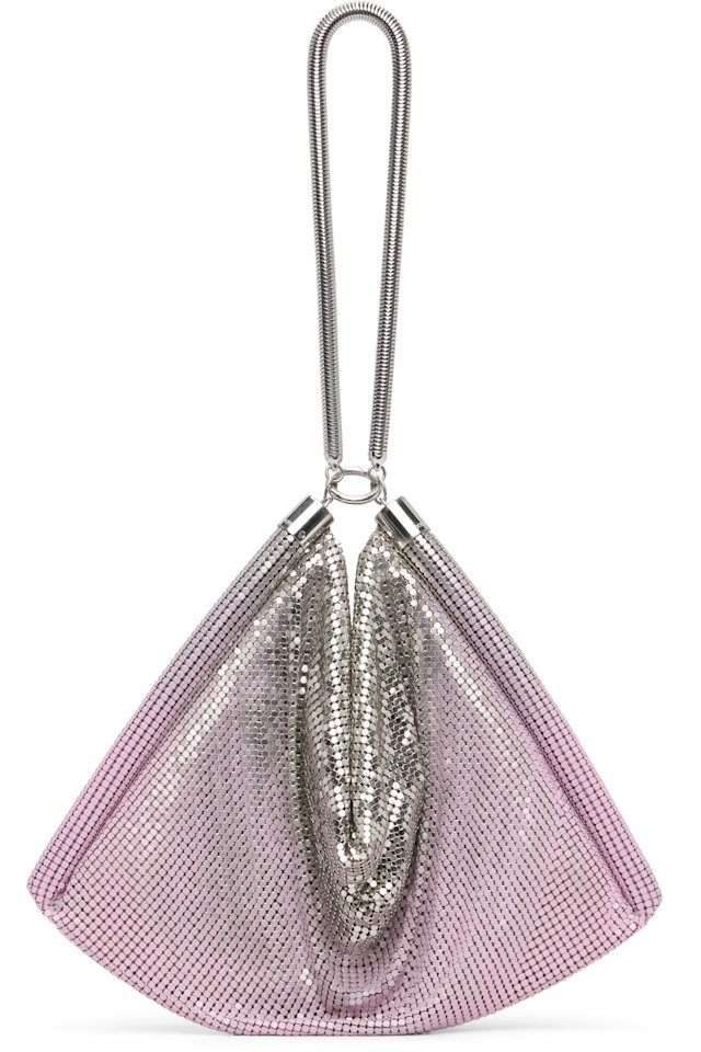 Rabanne — Silver & Pink Chainmail Pocket Bag