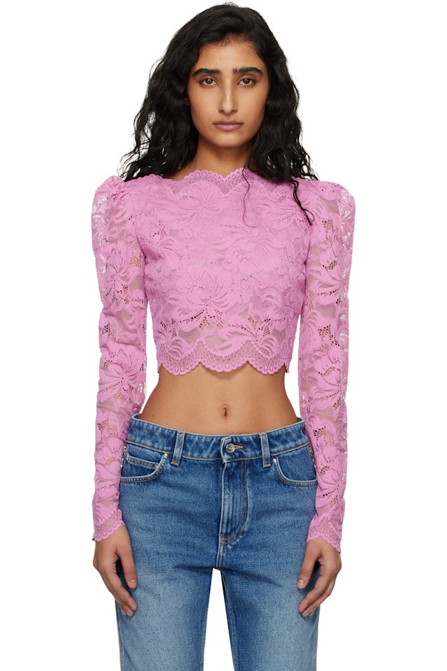 Rabanne — Pink Lace Top