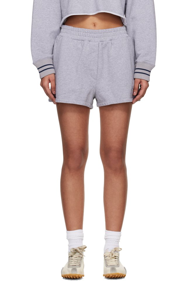Off-White — Gray 'OW' Script Sweat Shorts