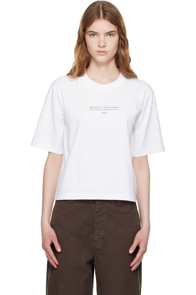Off-White — White Statement Boxy T-shirt