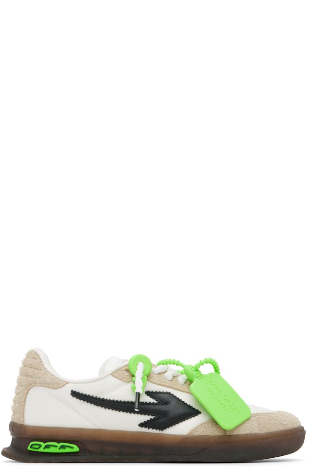 Off-White — White & Beige New Slim Sneakers