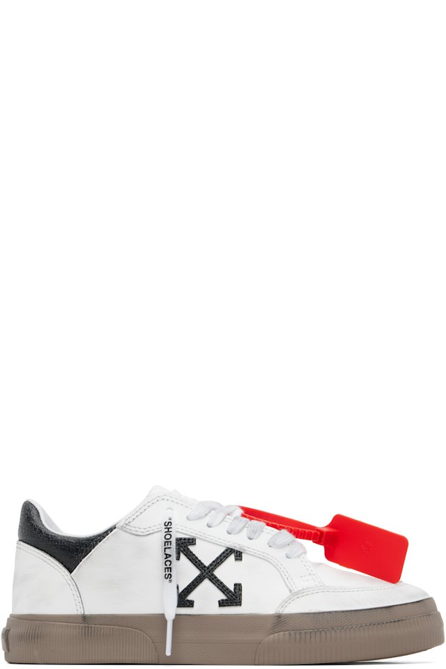 Off-White — White Vulcanized Low Vintage Sneakers