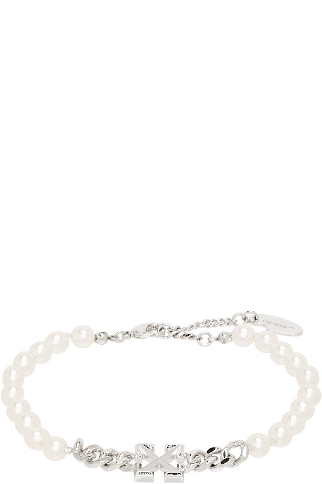 Off-White — Arrow Faux-Pearl Full Bracelet