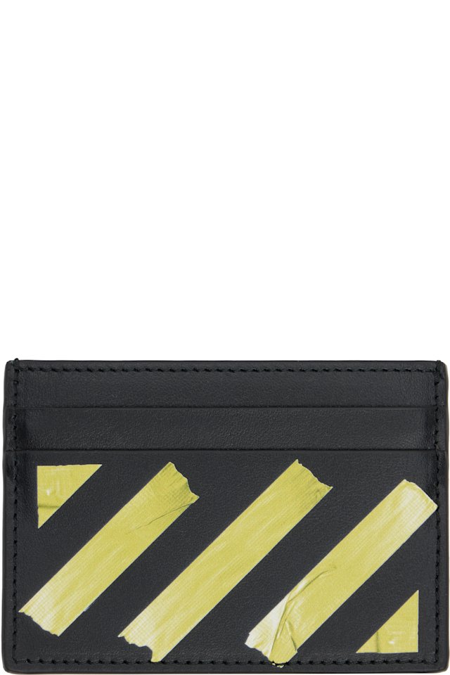Off-White — Black Diag Tape Card Holder