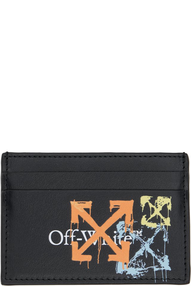 Off-White — Black Bookish Spray Arrow Card Holder