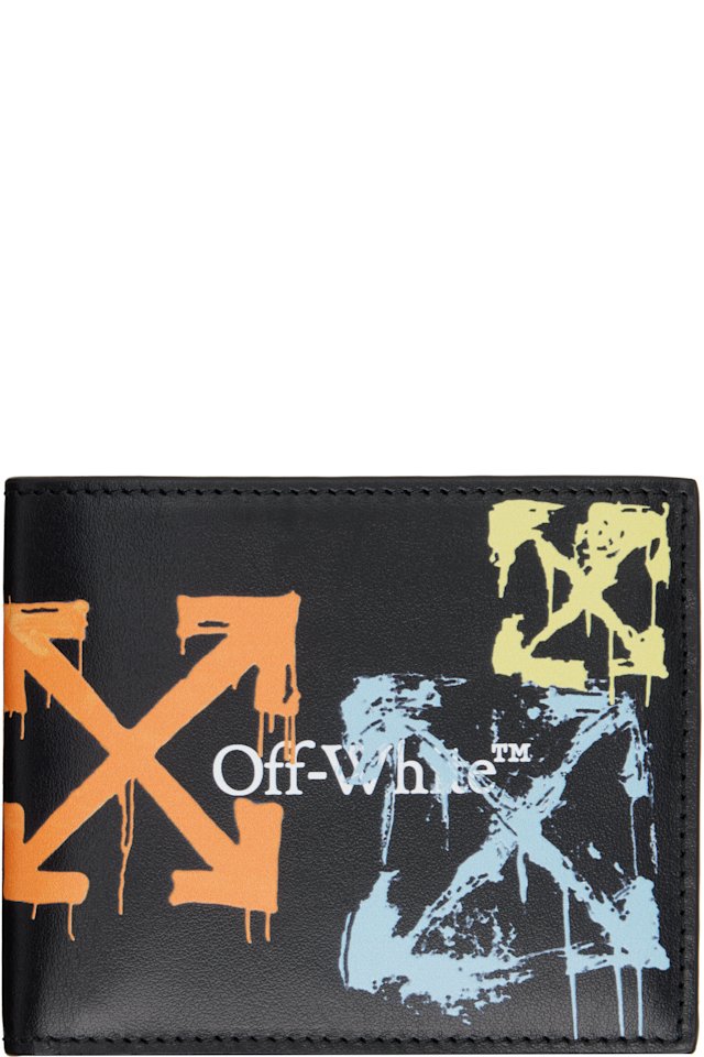 Off-White — Black Bookish Arrow Spray Bifold Wallet
