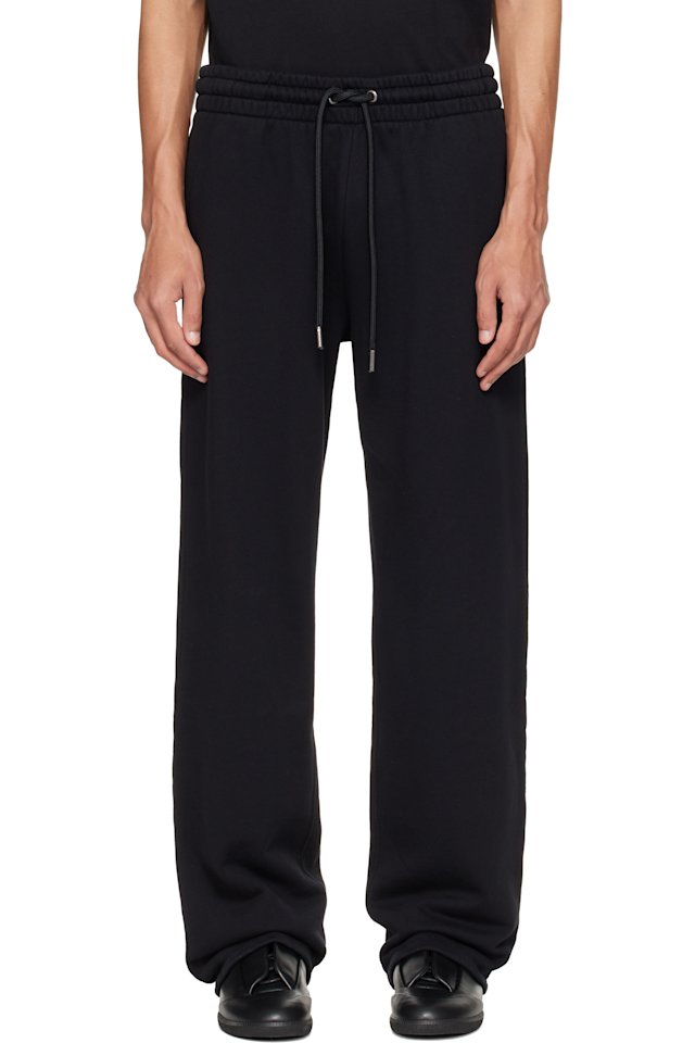 Off-White — Black Rubbed Paint Arrows Sweatpants