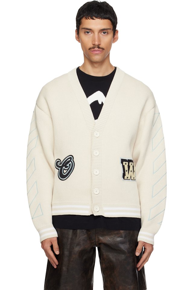 Off-White — Off-White Star Varsity Knit Cardigan