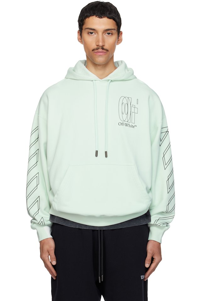 Off-White — Blue Big Double Arrow Skate Hoodie