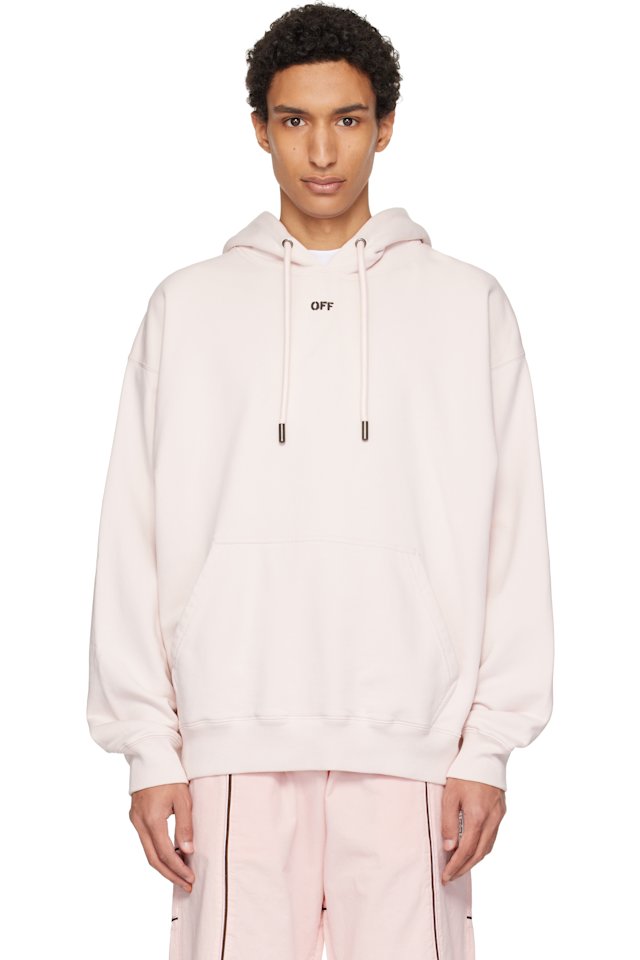 Off-White — Pink Paint Arrow Skate Hoodie