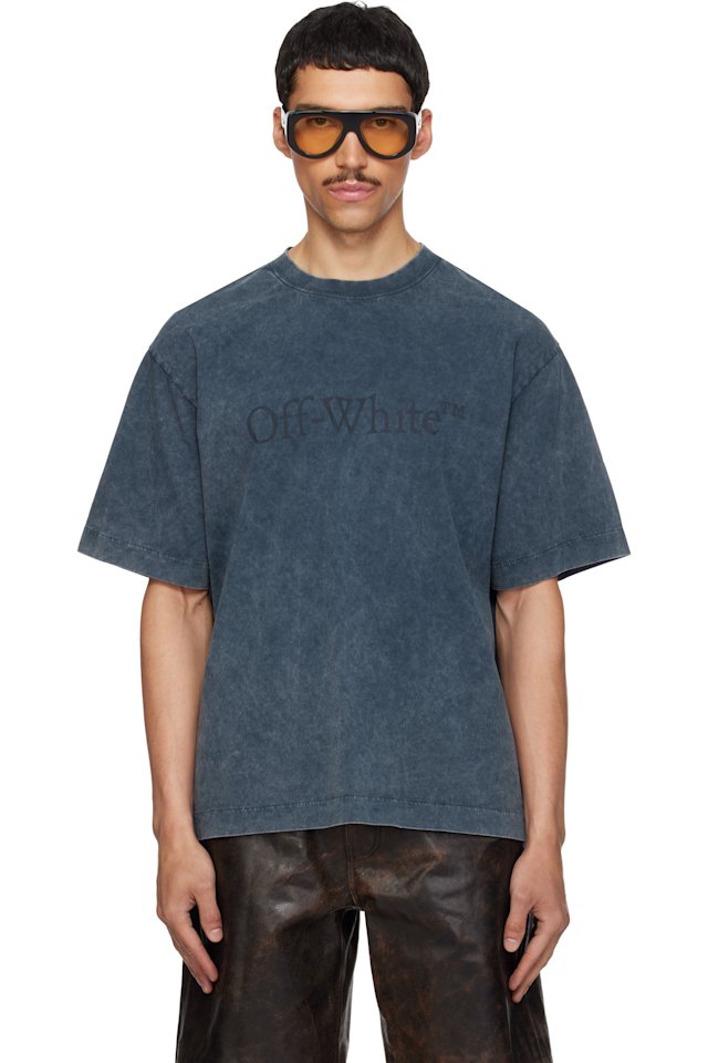 Off-White — Navy Bookish Mar Skate T-shirt