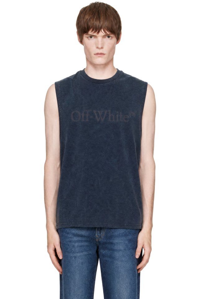 Off-White — Black Laundry Sleeveless T-shirt