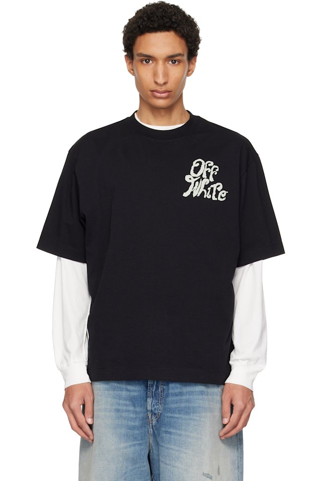 Off-White — Black Grass Ink Logo Skate T-shirt