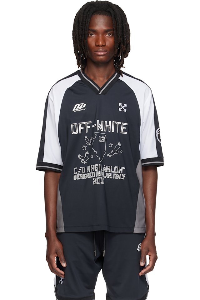 Off-White — Black Eagle Team Soccer T-shirt