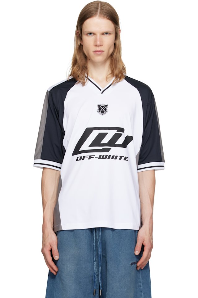 Off-White — White & Black Team Soccer S/S T-shirt