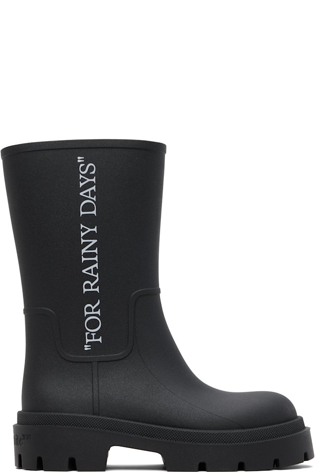 Off-White — Black Reboot 'Rainy Days' Boots